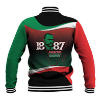 Marcus Garvey 1887 Baseball Jacket African Map Curves Style - Wonder Print Shop