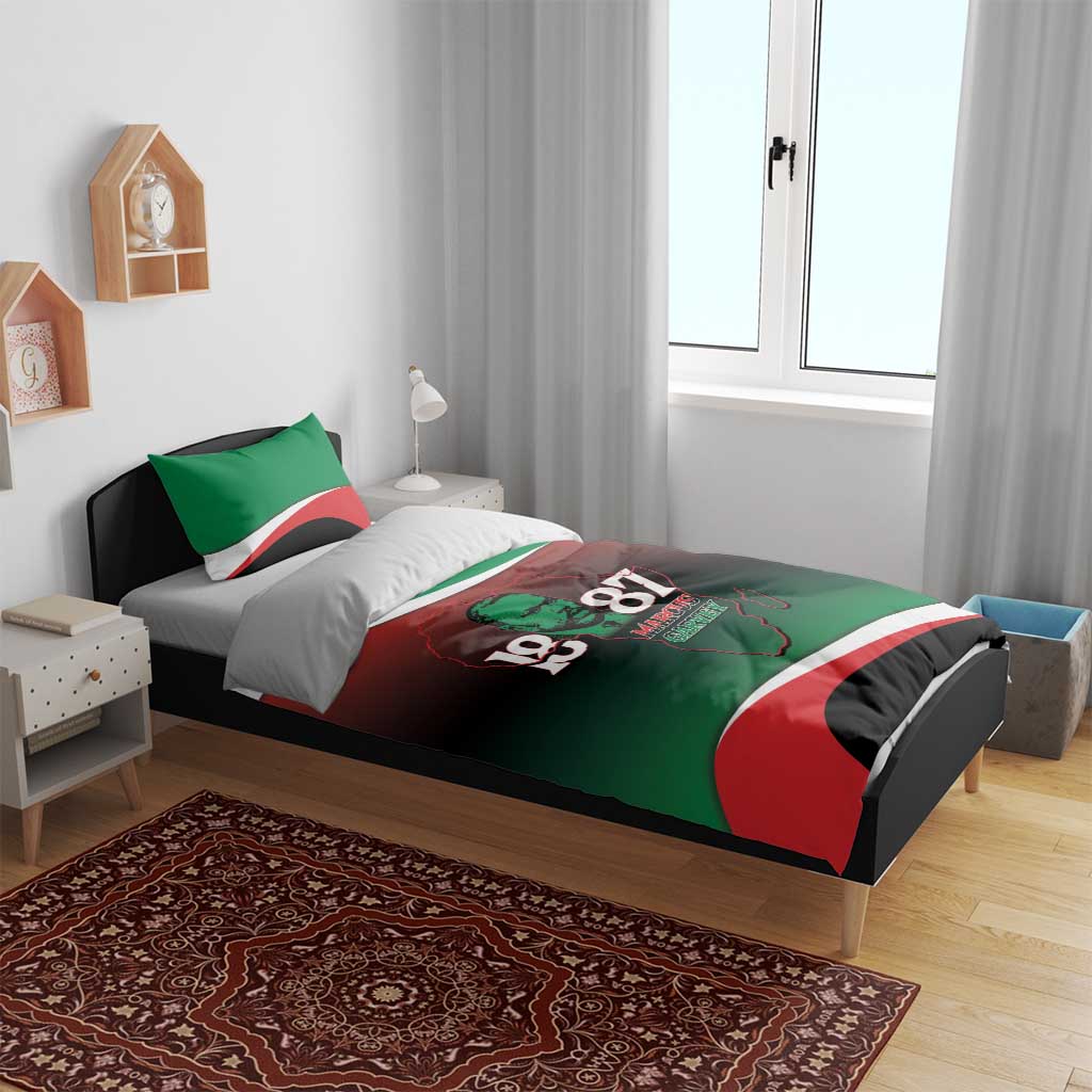 Marcus Garvey 1887 Bedding Set African Map Curves Style - Wonder Print Shop