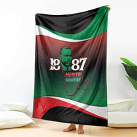 Marcus Garvey 1887 Blanket African Map Curves Style - Wonder Print Shop