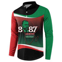 Marcus Garvey 1887 Button Sweatshirt African Map Curves Style - Wonder Print Shop