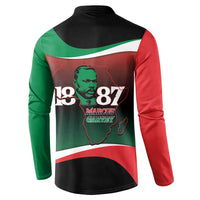 Marcus Garvey 1887 Button Sweatshirt African Map Curves Style - Wonder Print Shop