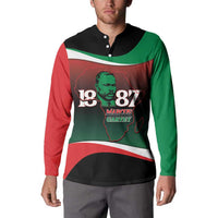 Marcus Garvey 1887 Button Sweatshirt African Map Curves Style - Wonder Print Shop