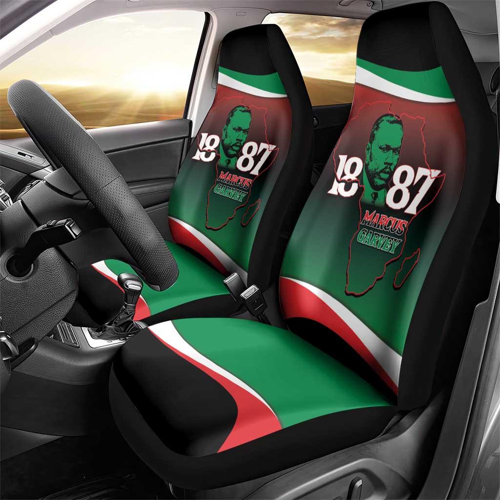 Marcus Garvey 1887 Car Seat Cover African Map Curves Style - Wonder Print Shop