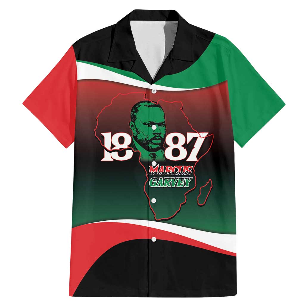 Marcus Garvey 1887 Family Matching Mermaid Dress and Hawaiian Shirt African Map Curves Style - Wonder Print Shop