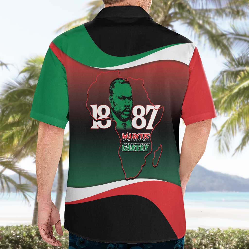 Marcus Garvey 1887 Hawaiian Shirt African Map Curves Style - Wonder Print Shop