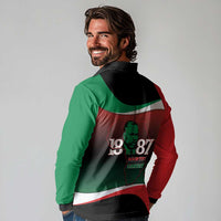 Marcus Garvey 1887 Long Sleeve Polo Shirt African Map Curves Style - Wonder Print Shop