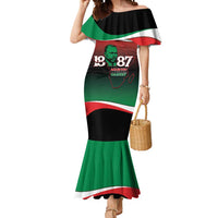 Marcus Garvey 1887 Mermaid Dress African Map Curves Style - Wonder Print Shop