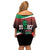 Marcus Garvey 1887 Off Shoulder Short Dress African Map Curves Style - Wonder Print Shop