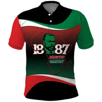 Marcus Garvey 1887 Polo Shirt African Map Curves Style - Wonder Print Shop