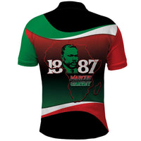 Marcus Garvey 1887 Polo Shirt African Map Curves Style - Wonder Print Shop