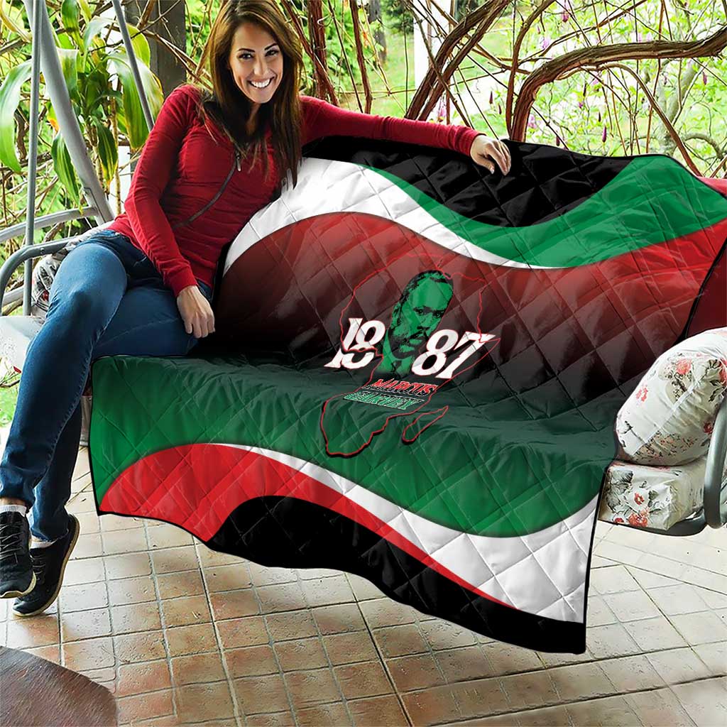 Marcus Garvey 1887 Quilt African Map Curves Style - Wonder Print Shop