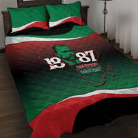 Marcus Garvey 1887 Quilt Bed Set African Map Curves Style - Wonder Print Shop