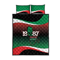 Marcus Garvey 1887 Quilt Bed Set African Map Curves Style - Wonder Print Shop