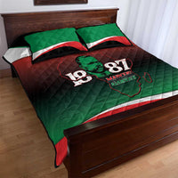 Marcus Garvey 1887 Quilt Bed Set African Map Curves Style - Wonder Print Shop