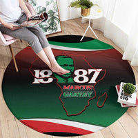 Marcus Garvey 1887 Round Carpet African Map Curves Style - Wonder Print Shop