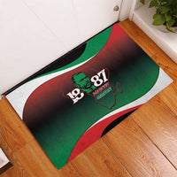Marcus Garvey 1887 Rubber Doormat African Map Curves Style - Wonder Print Shop