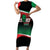 Marcus Garvey 1887 Short Sleeve Bodycon Dress African Map Curves Style - Wonder Print Shop
