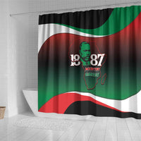 Marcus Garvey 1887 Shower Curtain African Map Curves Style - Wonder Print Shop