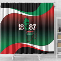 Marcus Garvey 1887 Shower Curtain African Map Curves Style - Wonder Print Shop