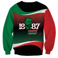 Marcus Garvey 1887 Sweatshirt African Map Curves Style - Wonder Print Shop
