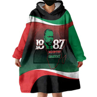 Marcus Garvey 1887 Wearable Blanket Hoodie African Map Curves Style - Wonder Print Shop