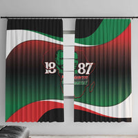 Marcus Garvey 1887 Window Curtain African Map Curves Style - Wonder Print Shop