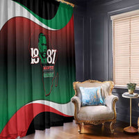 Marcus Garvey 1887 Window Curtain African Map Curves Style - Wonder Print Shop