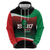 Marcus Garvey 1887 Zip Hoodie African Map Curves Style - Wonder Print Shop
