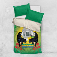 Gabon Independence Day Bedding Set Memorial Leon Mba Monument - Wonder Print Shop