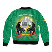 Gabon Independence Day Bomber Jacket Memorial Leon Mba Monument - Wonder Print Shop