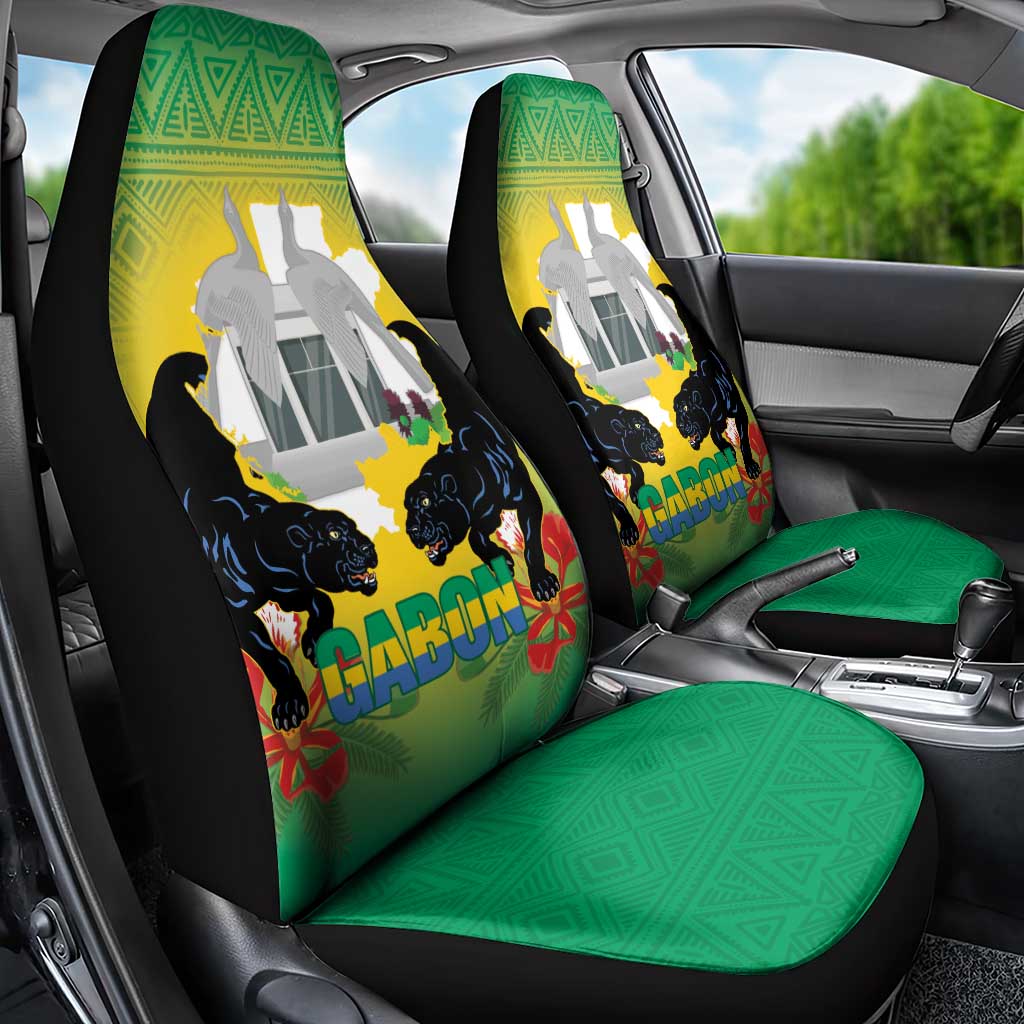 Gabon Independence Day Car Seat Cover Memorial Leon Mba Monument - Wonder Print Shop