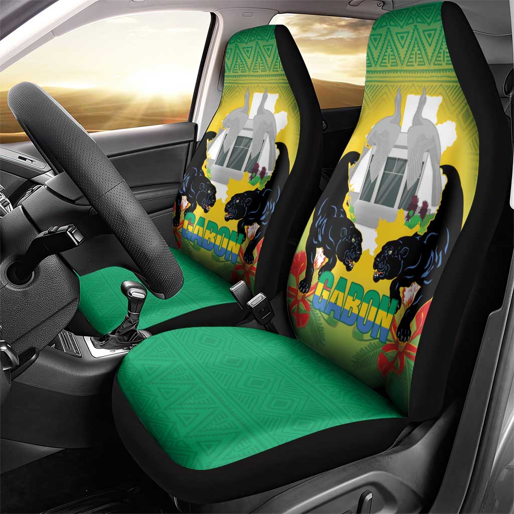 Gabon Independence Day Car Seat Cover Memorial Leon Mba Monument - Wonder Print Shop