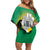 Gabon Independence Day Family Matching Off Shoulder Short Dress and Hawaiian Shirt Memorial Leon Mba Monument - Wonder Print Shop