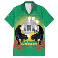 Gabon Independence Day Family Matching Short Sleeve Bodycon Dress and Hawaiian Shirt Memorial Leon Mba Monument - Wonder Print Shop