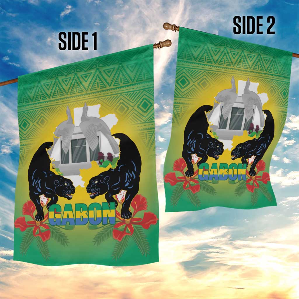 Gabon Independence Day Garden Flag Memorial Leon Mba Monument - Wonder Print Shop