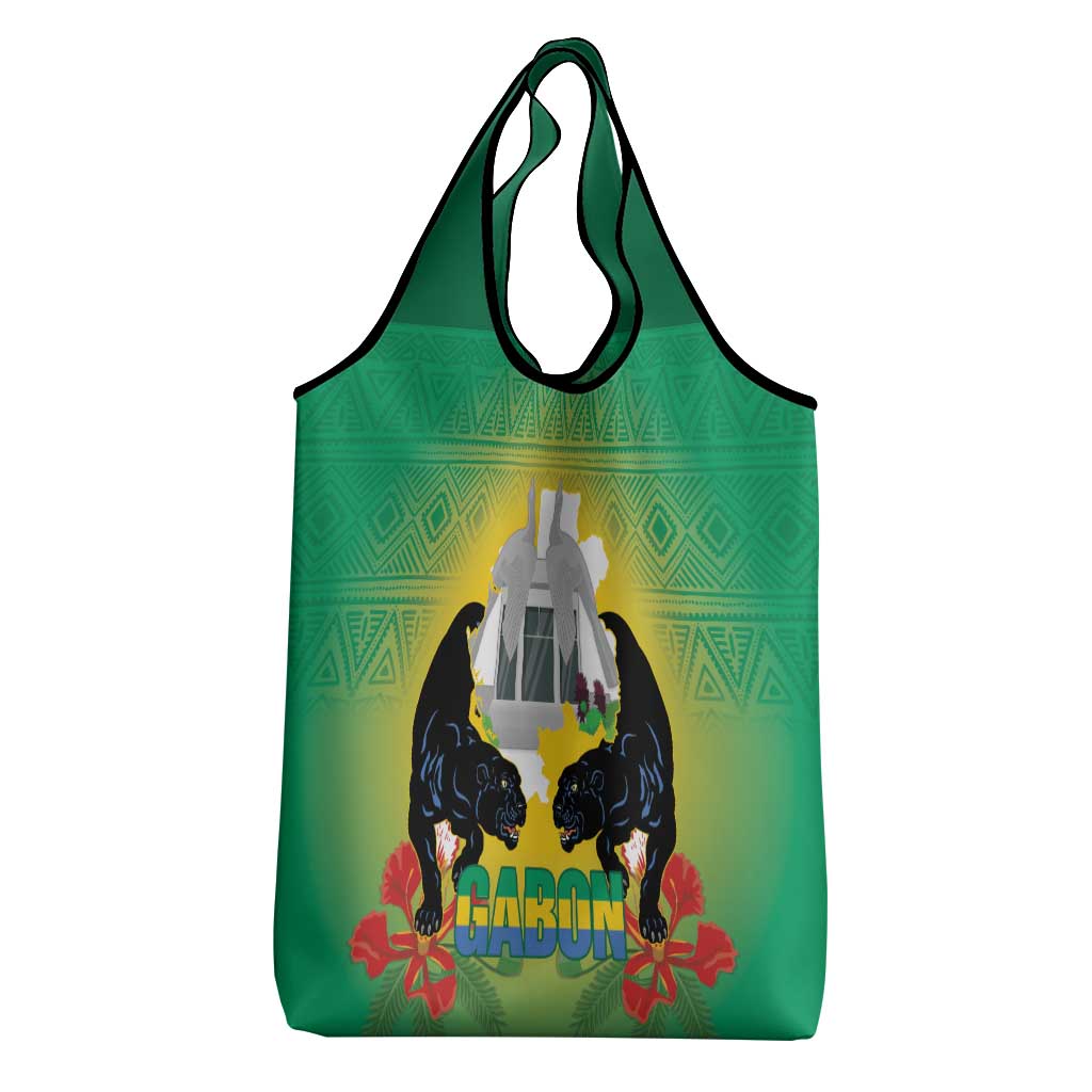Gabon Independence Day Grocery Bag Memorial Leon Mba Monument - Wonder Print Shop