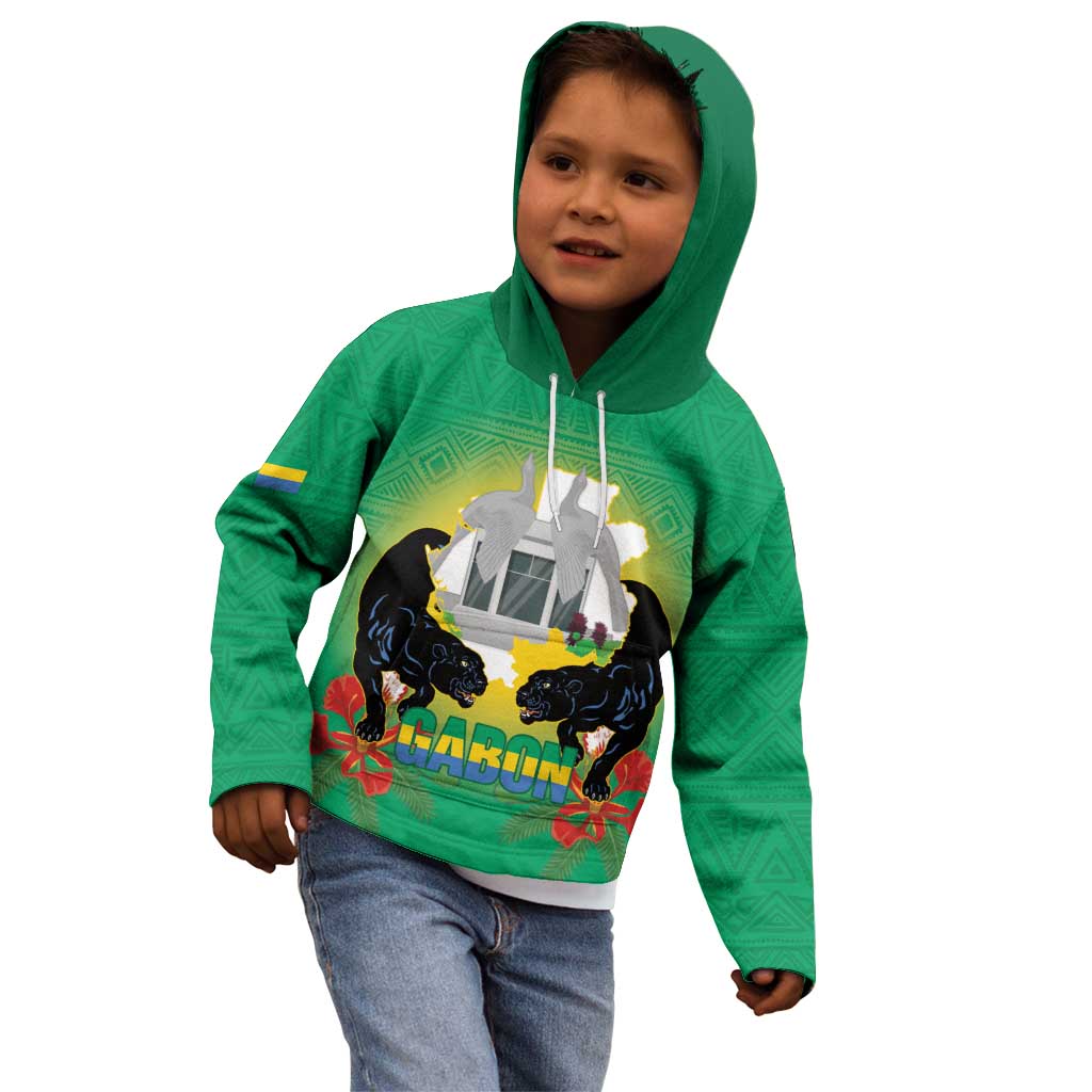 Gabon Independence Day Kid Hoodie Memorial Leon Mba Monument - Wonder Print Shop