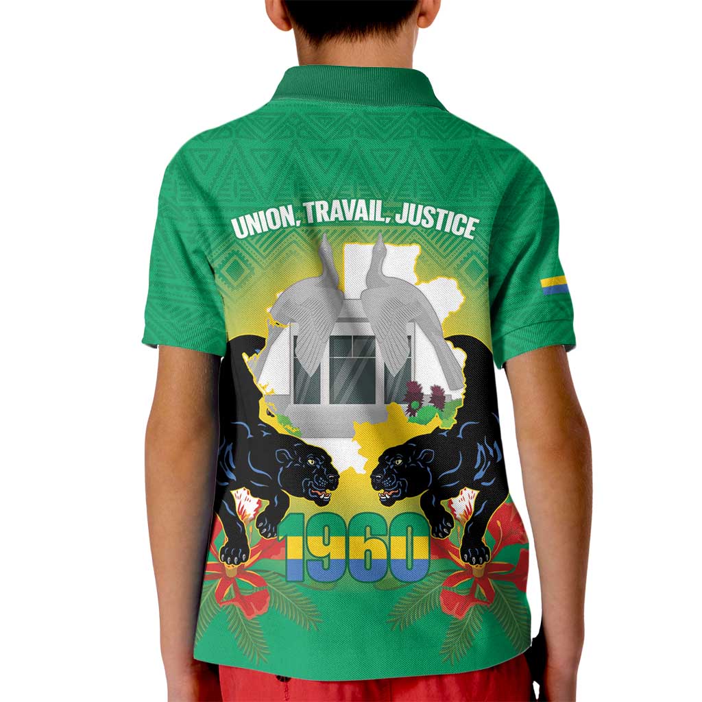 Gabon Independence Day Kid Polo Shirt Memorial Leon Mba Monument - Wonder Print Shop
