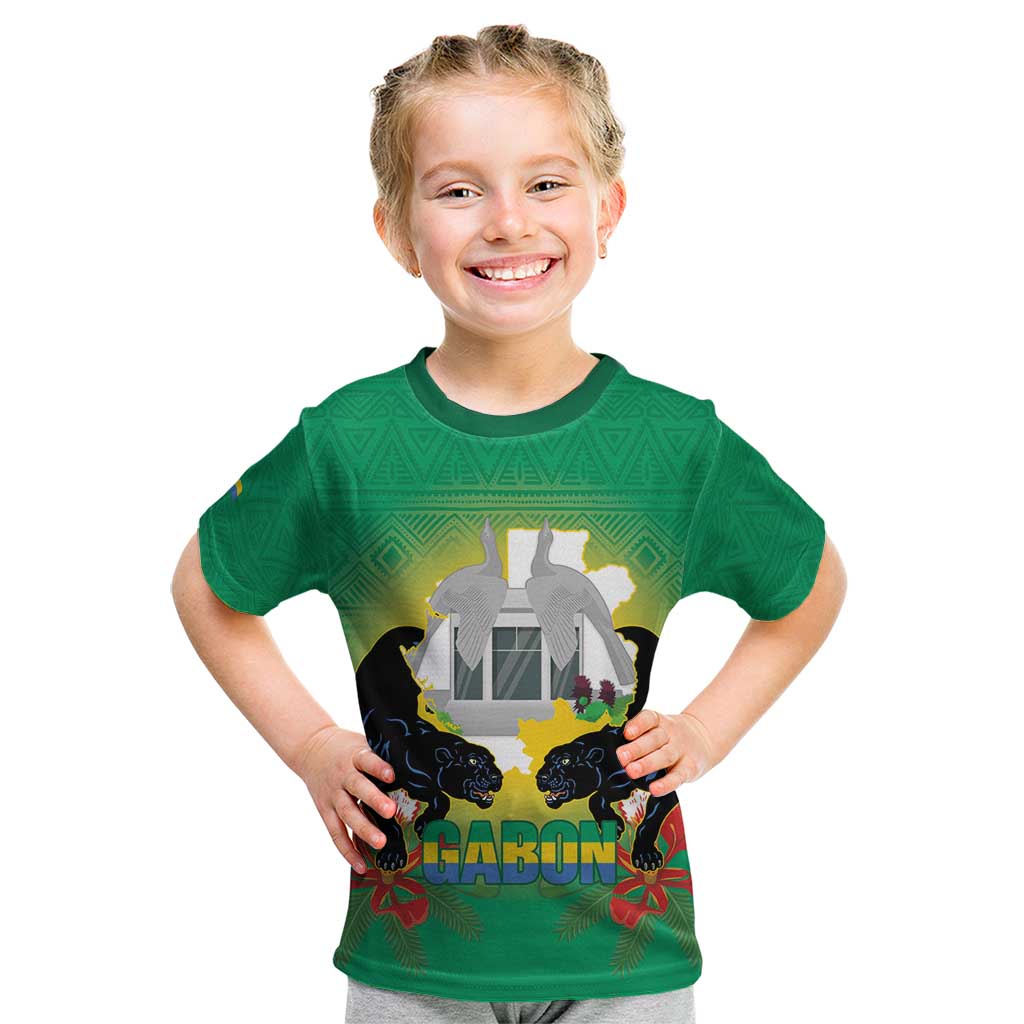 Gabon Independence Day Kid T Shirt Memorial Leon Mba Monument - Wonder Print Shop