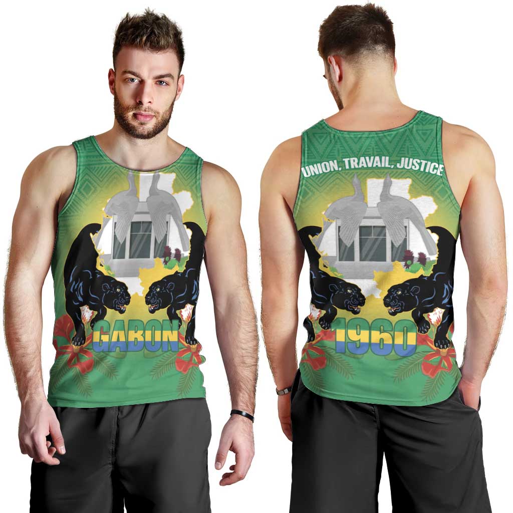 Gabon Independence Day Men Tank Top Memorial Leon Mba Monument - Wonder Print Shop