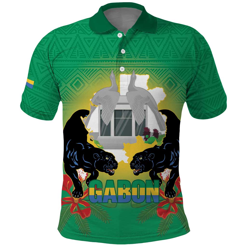 Gabon Independence Day Polo Shirt Memorial Leon Mba Monument - Wonder Print Shop