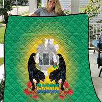 Gabon Independence Day Quilt Memorial Leon Mba Monument - Wonder Print Shop