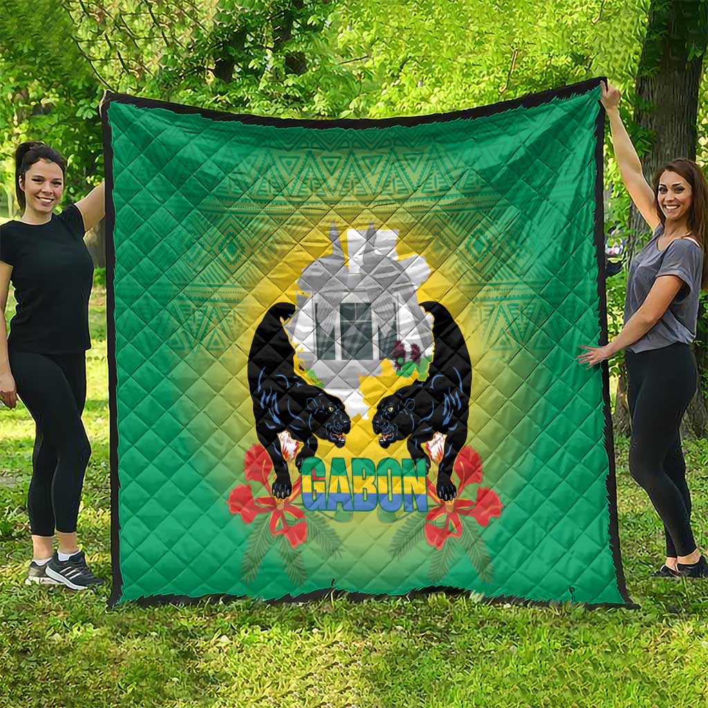 Gabon Independence Day Quilt Memorial Leon Mba Monument - Wonder Print Shop