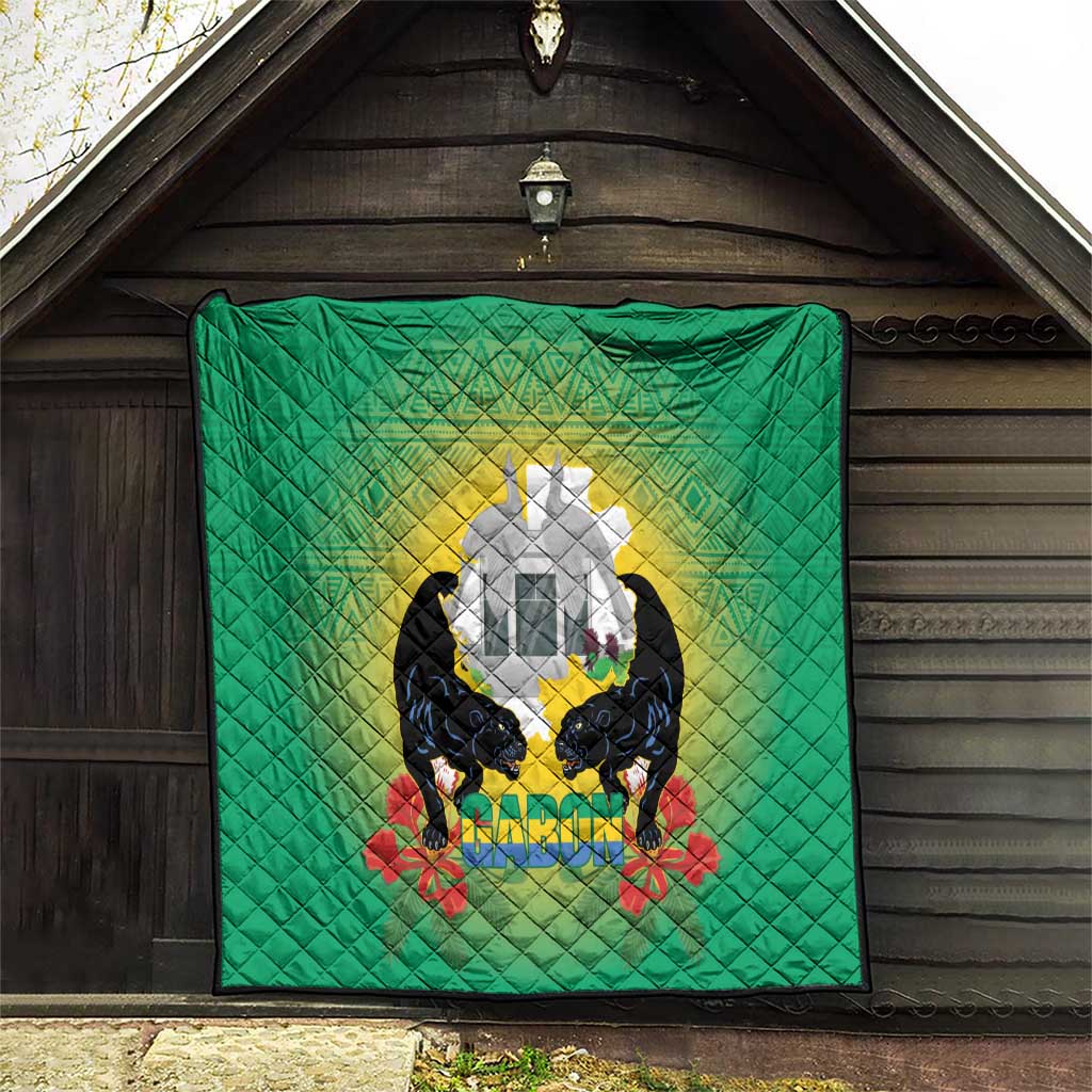 Gabon Independence Day Quilt Memorial Leon Mba Monument - Wonder Print Shop