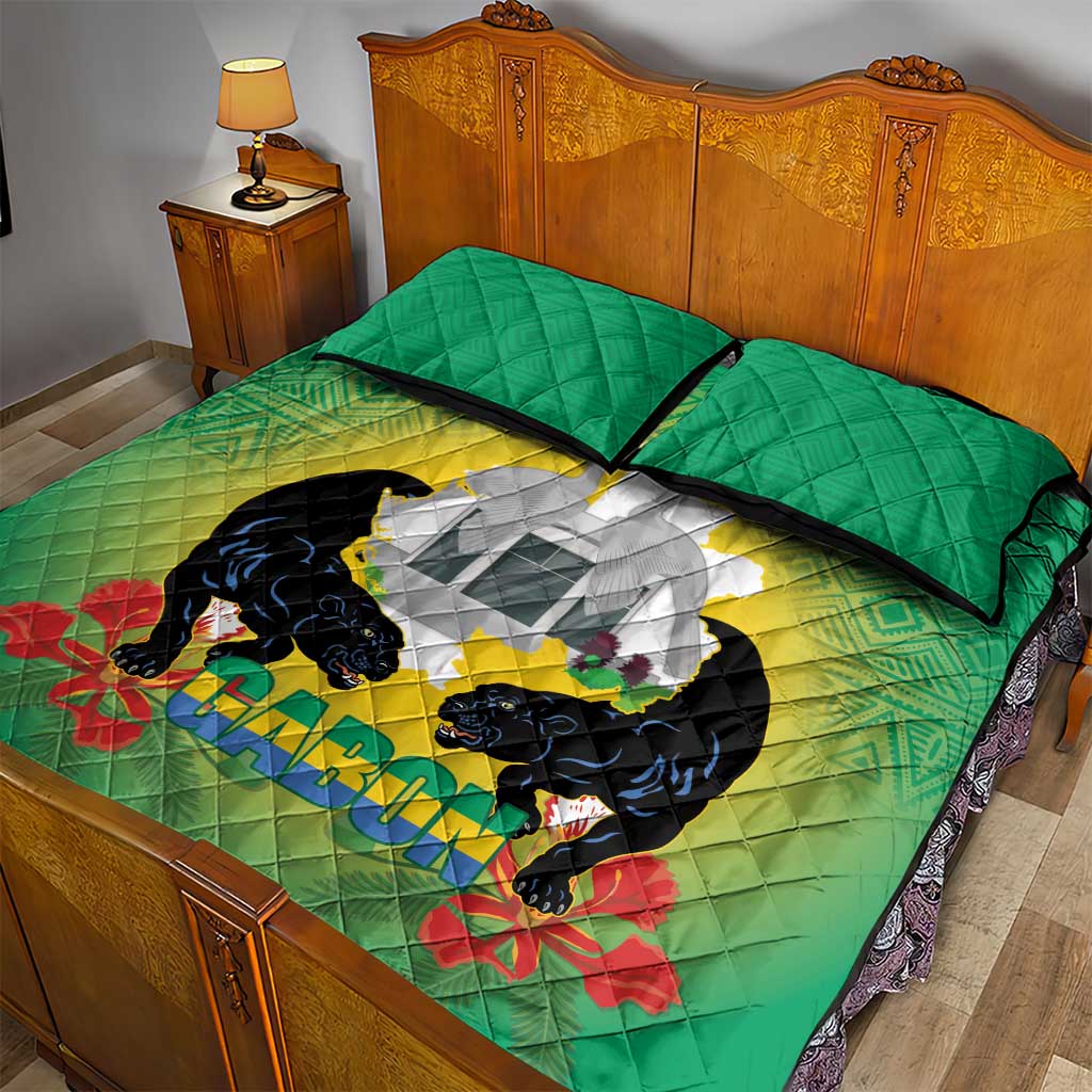 Gabon Independence Day Quilt Bed Set Memorial Leon Mba Monument - Wonder Print Shop