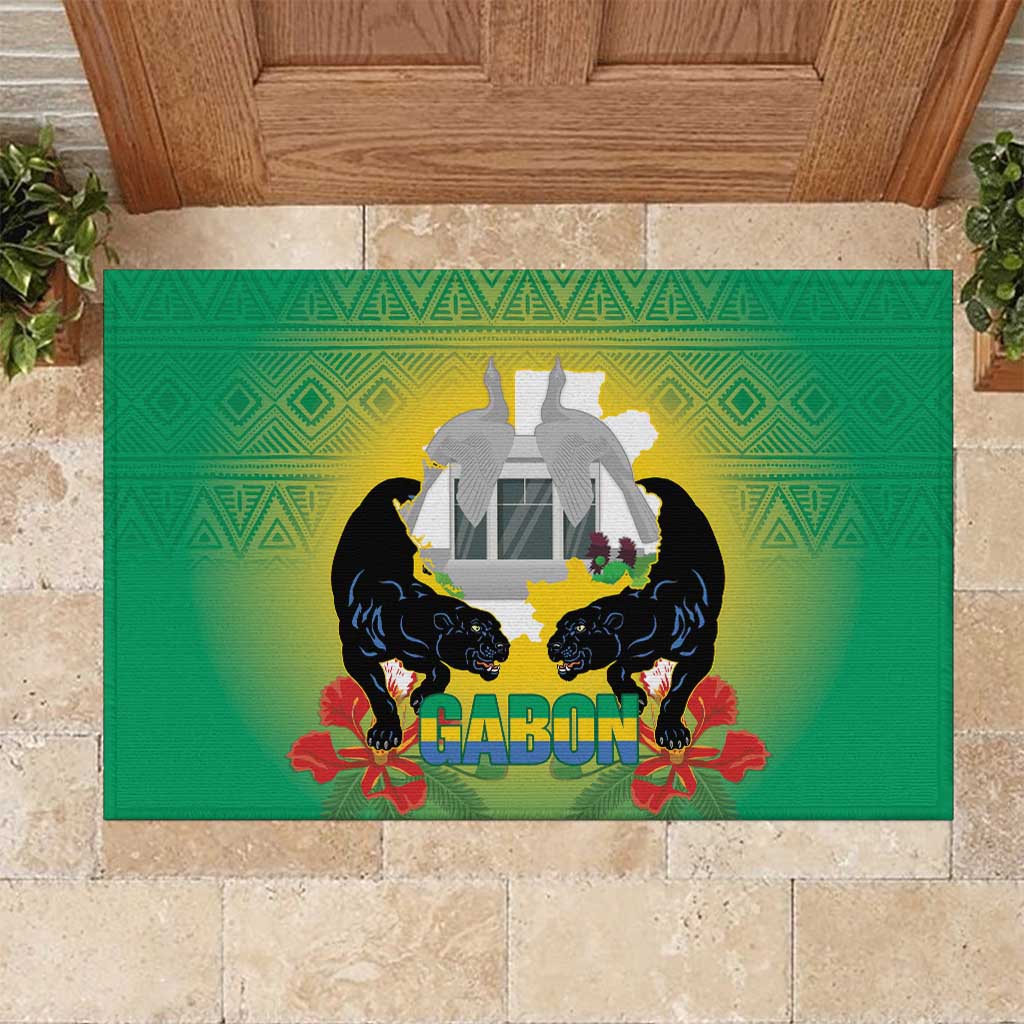 Gabon Independence Day Rubber Doormat Memorial Leon Mba Monument - Wonder Print Shop