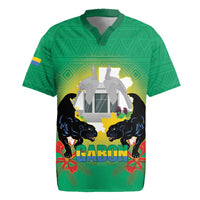 Gabon Independence Day Rugby Jersey Memorial Leon Mba Monument - Wonder Print Shop