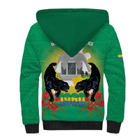 Gabon Independence Day Sherpa Hoodie Memorial Leon Mba Monument - Wonder Print Shop