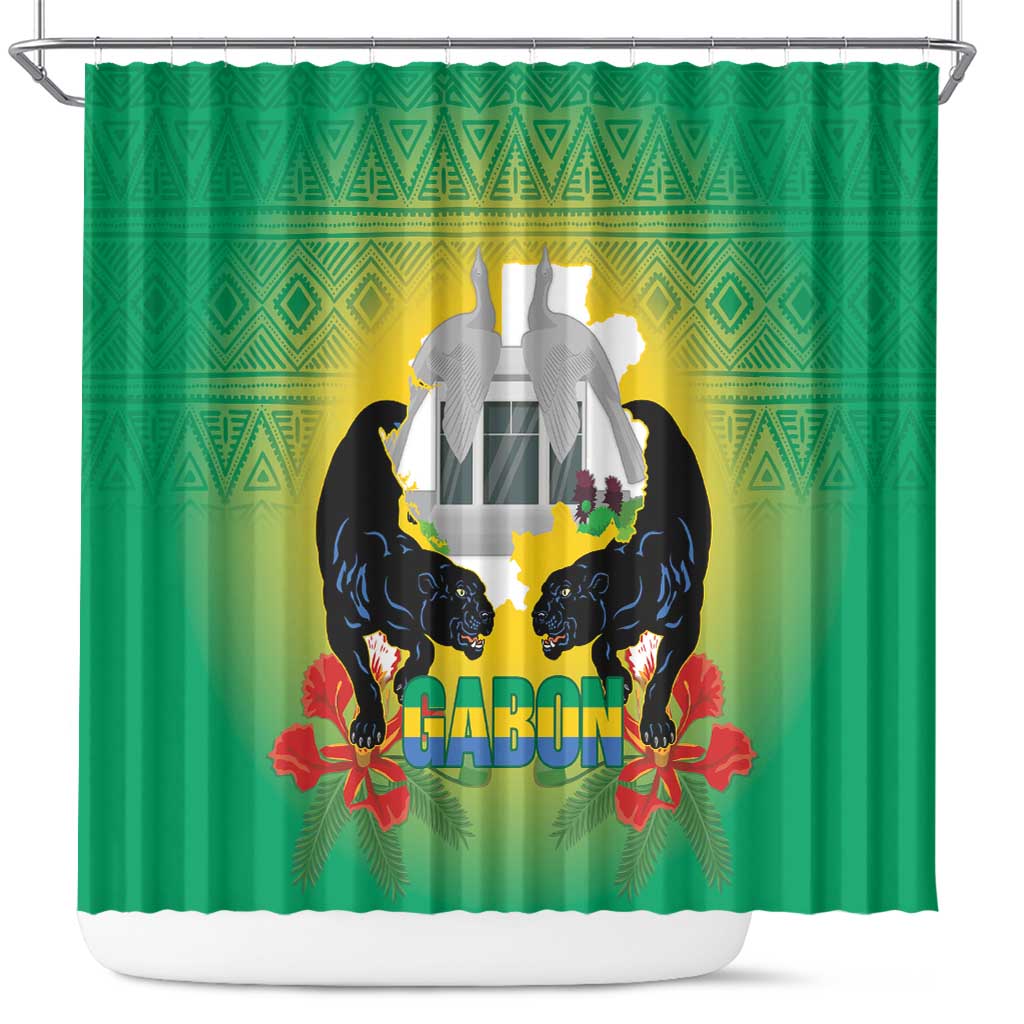 Gabon Independence Day Shower Curtain Memorial Leon Mba Monument - Wonder Print Shop