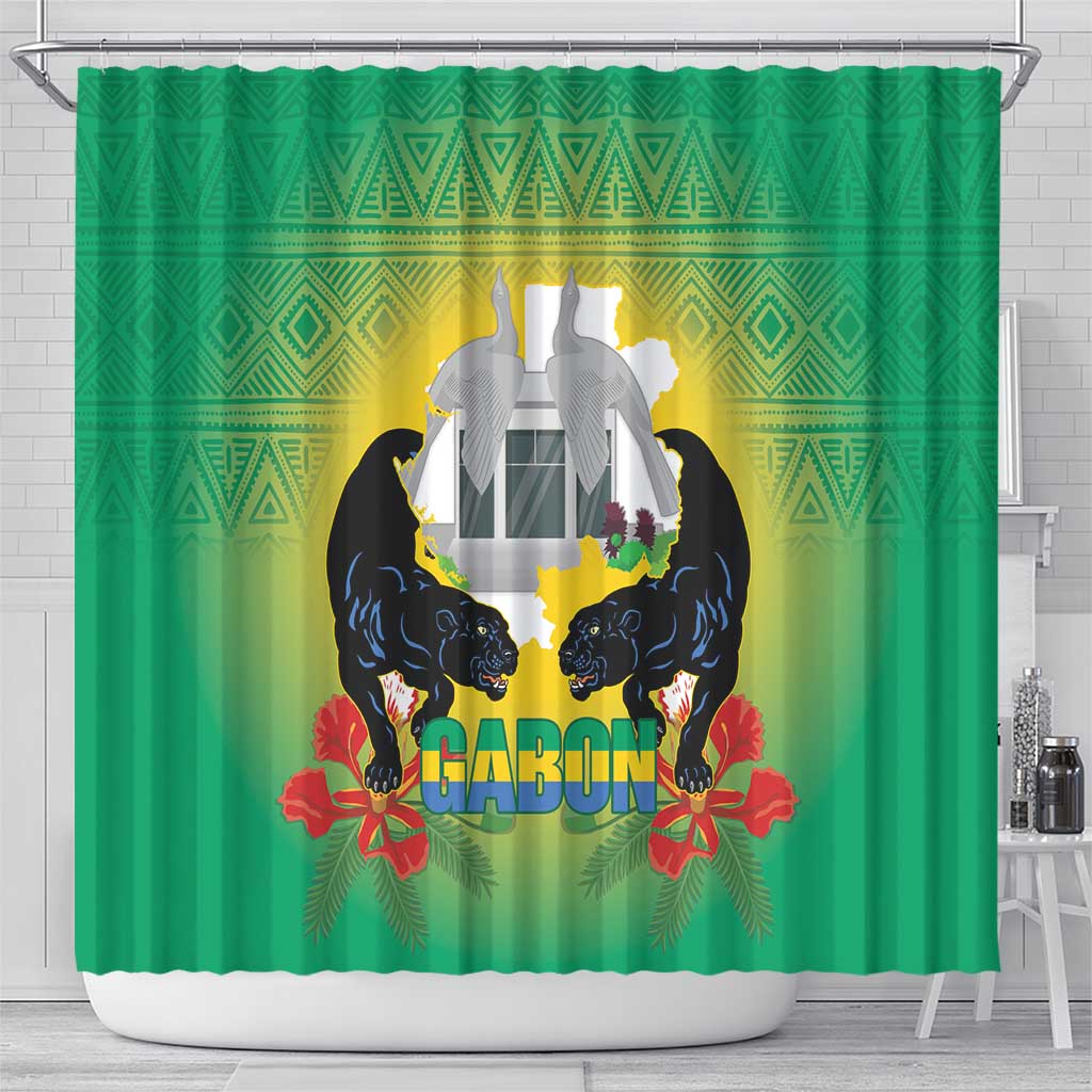 Gabon Independence Day Shower Curtain Memorial Leon Mba Monument - Wonder Print Shop